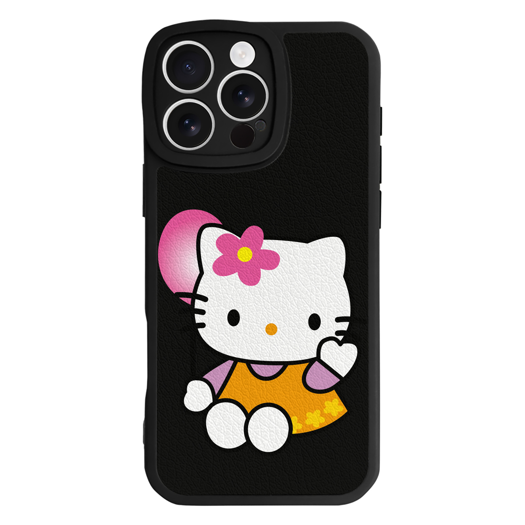 （画像用） Hello Kitty ハローキティ 【iPhone 16シリーズ対応】シリコンスマホケース（レザー調） 材質：シリコン